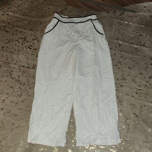 Sienna Sky White Pants with Black Trim